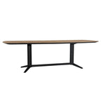 Lydia 102  Wide Teak Dining Table, Black