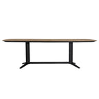 Lydia 102  Wide Teak Dining Table, Black