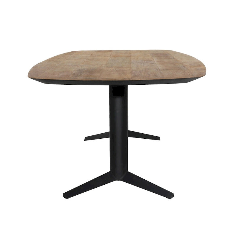 Lydia 102  Wide Teak Dining Table, Black