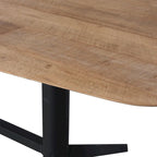 Lydia 102  Wide Teak Dining Table, Black