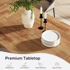70.87-Inch Wood Dining Table, Large Dining Room Table for 6-8 People, Kitchen Dinner Table