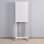 Bathroom Wooden Storage Cabinet Over-The-Toilet Space Saver - 23.62 x 7.72 x 67.32 inch