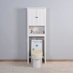 Bathroom Wooden Storage Cabinet Over-The-Toilet Space Saver - 23.62 x 7.72 x 67.32 inch