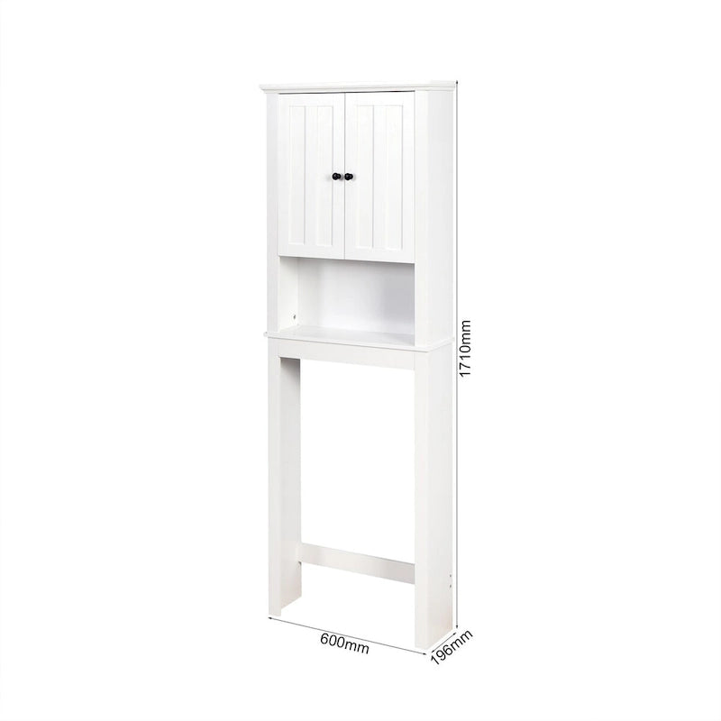 Bathroom Wooden Storage Cabinet Over-The-Toilet Space Saver - 23.62 x 7.72 x 67.32 inch
