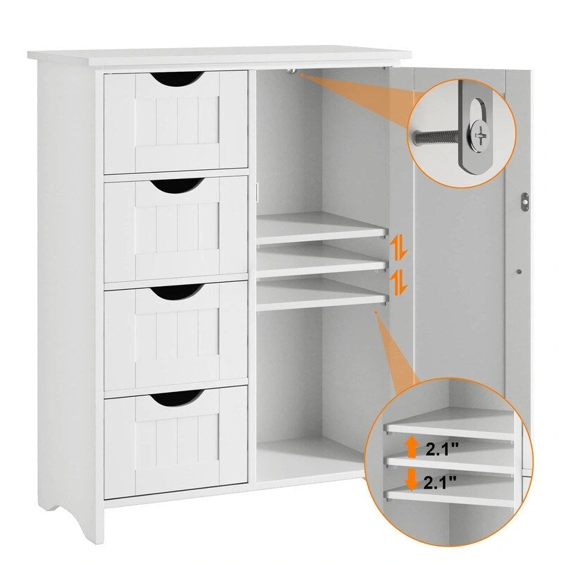 Bathroom Storage Cabinet - 11.9 D x 21.9 W x 32 H