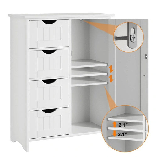 Bathroom Storage Cabinet - 11.9 D x 21.9 W x 32 H