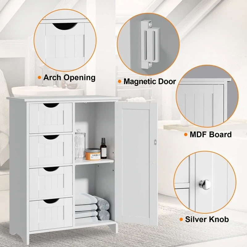 Bathroom Storage Cabinet - 11.9 D x 21.9 W x 32 H