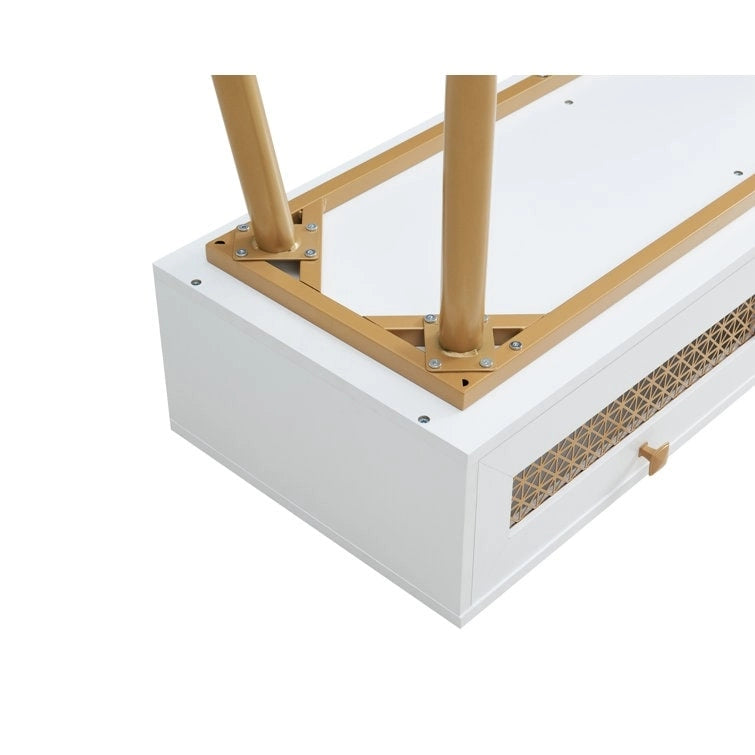 41.9  Wood 2-Drawer Entryway Console Table