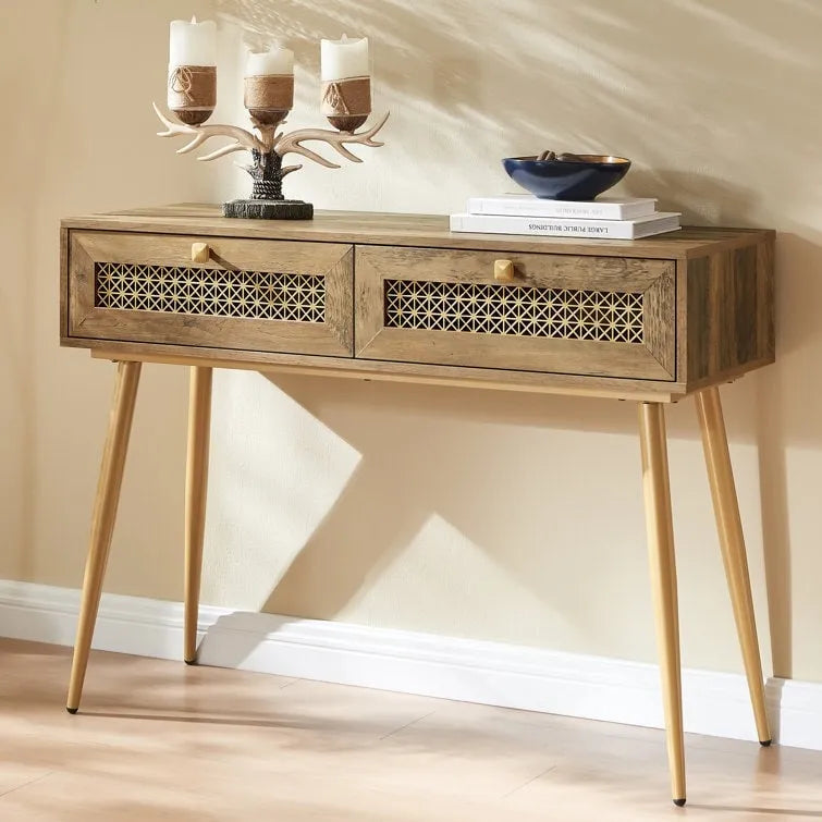41.9  Wood 2-Drawer Entryway Console Table
