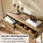 41.9  Wood 2-Drawer Entryway Console Table