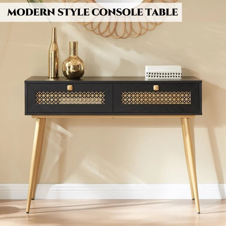 41.9  Wood 2-Drawer Entryway Console Table