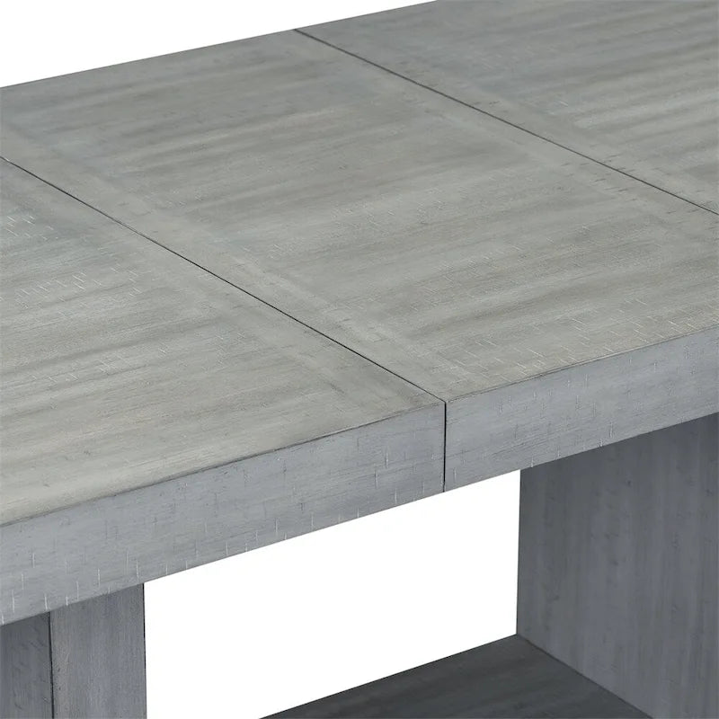 Contemporary 6-Piece 78inch Extendable Pedestal Dining Table Set