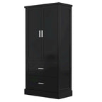64  Tall Bathroom Storage Cabinet with Two Doors, Drawers