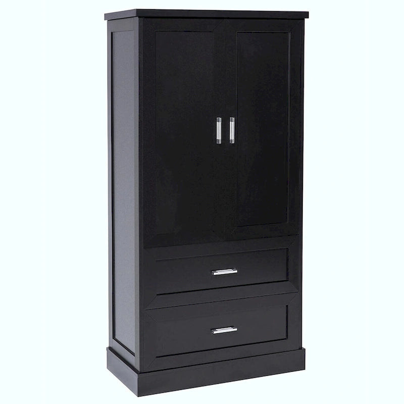 64  Tall Bathroom Storage Cabinet with Two Doors, Drawers