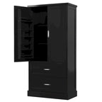 64  Tall Bathroom Storage Cabinet with Two Doors, Drawers