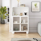 Freestanding Floor Cabinet With Glass Door