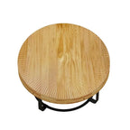 Modern Round Wooden Carving Pattern Coffee Table