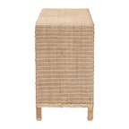 Lanica Japandi Sun-Bleached Braided Rattan 6-Drawer Dresser