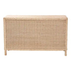 Lanica Japandi Sun-Bleached Braided Rattan 6-Drawer Dresser