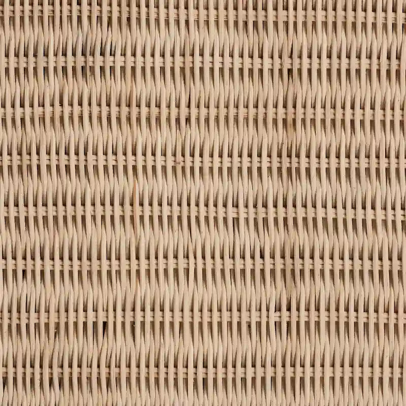 Lanica Japandi Sun-Bleached Braided Rattan 6-Drawer Dresser