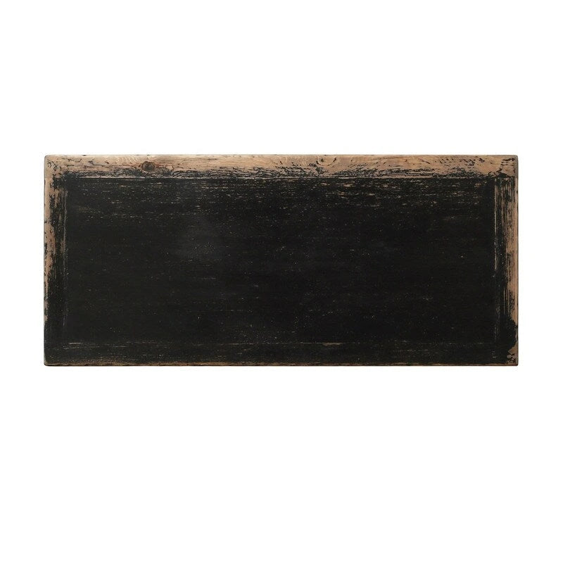 Two Drawers Cabient Distressed Black 39x18x35H