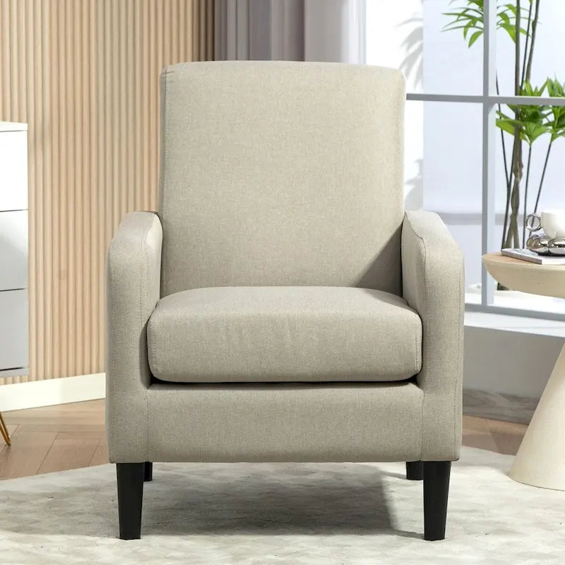 US Pride Furniture Minimalist Elegant Style Armchair with Solid Wood Frame Construction and New Soft Sponge