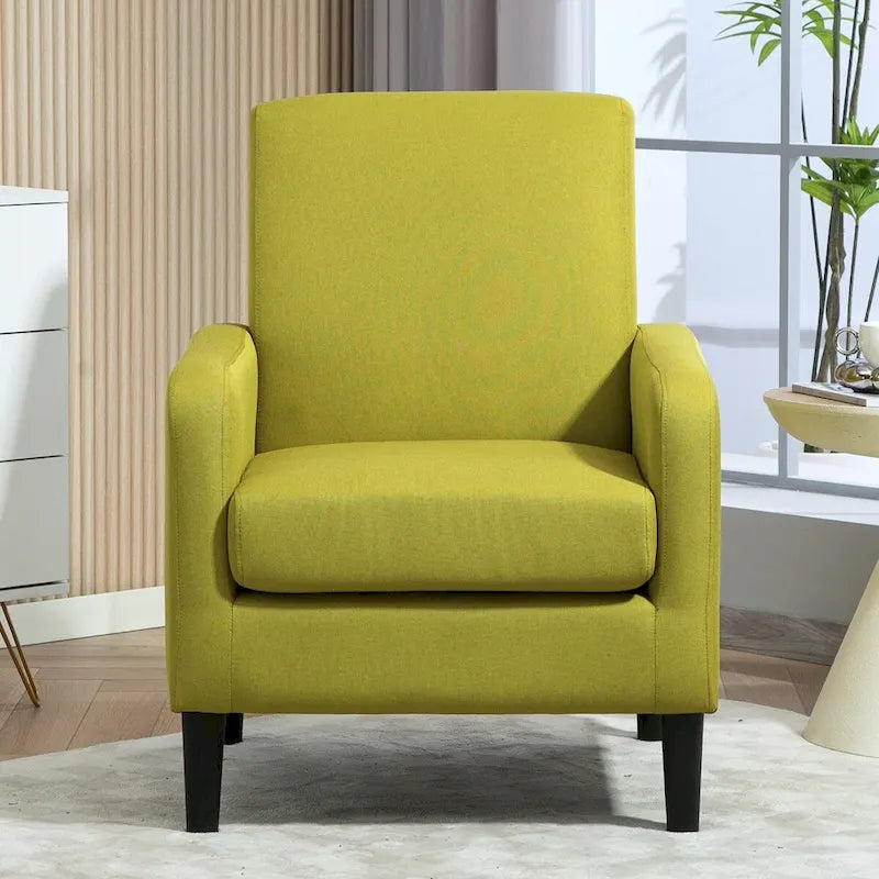 US Pride Furniture Minimalist Elegant Style Armchair with Solid Wood Frame Construction and New Soft Sponge