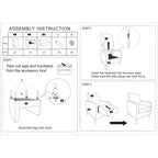 US Pride Furniture Minimalist Elegant Style Armchair with Solid Wood Frame Construction and New Soft Sponge