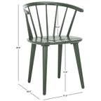 SAFAVIEH Home Blanchard 18-inch Curved Spindle Side Chair [SET of 2] - 21 W x 21 D x 30 H
