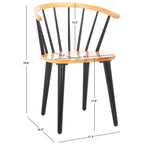 SAFAVIEH Home Blanchard 18-inch Curved Spindle Side Chair [SET of 2] - 21 W x 21 D x 30 H