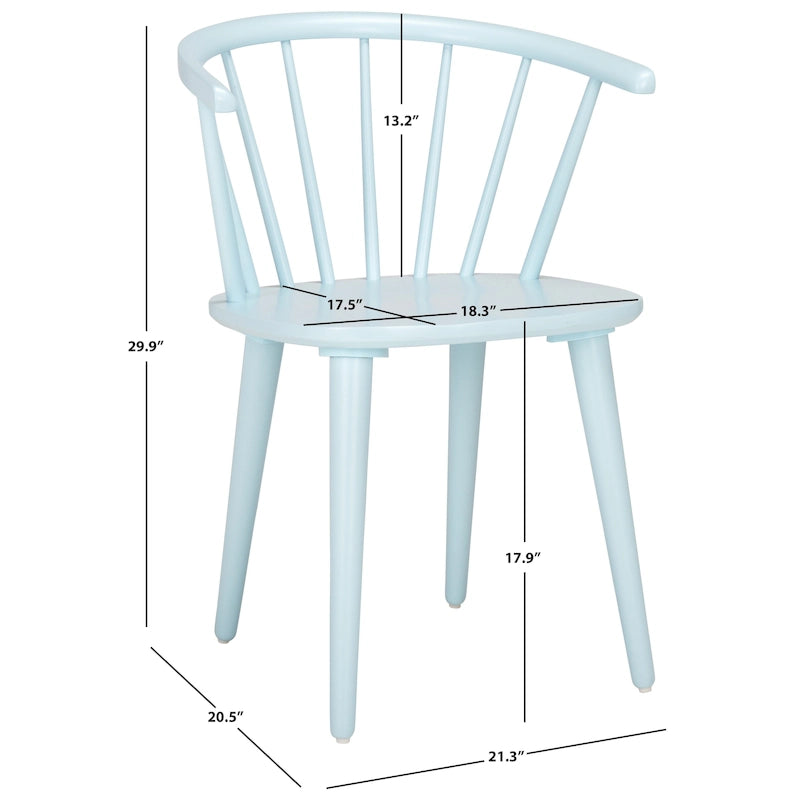 SAFAVIEH Home Blanchard 18-inch Curved Spindle Side Chair [SET of 2] - 21 W x 21 D x 30 H