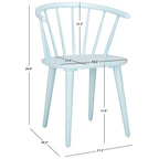 SAFAVIEH Home Blanchard 18-inch Curved Spindle Side Chair [SET of 2] - 21 W x 21 D x 30 H