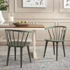 SAFAVIEH Home Blanchard 18-inch Curved Spindle Side Chair [SET of 2] - 21 W x 21 D x 30 H