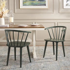 SAFAVIEH Home Blanchard 18-inch Curved Spindle Side Chair [SET of 2] - 21 W x 21 D x 30 H