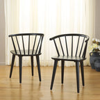 SAFAVIEH Home Blanchard 18-inch Curved Spindle Side Chair [SET of 2] - 21 W x 21 D x 30 H