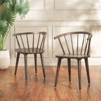 SAFAVIEH Home Blanchard 18-inch Curved Spindle Side Chair [SET of 2] - 21 W x 21 D x 30 H