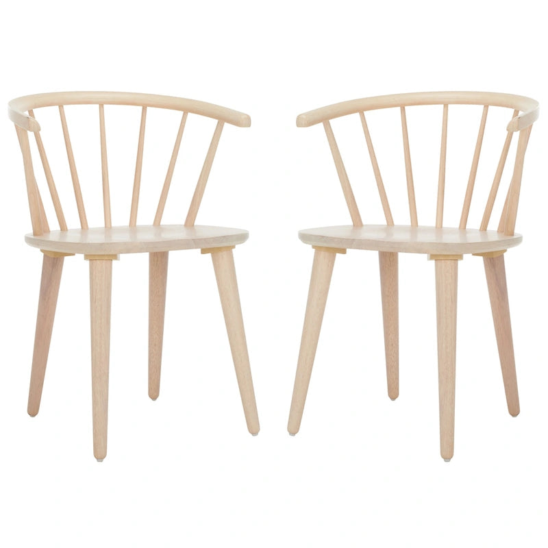 SAFAVIEH Home Blanchard 18-inch Curved Spindle Side Chair [SET of 2] - 21 W x 21 D x 30 H