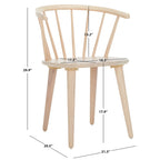 SAFAVIEH Home Blanchard 18-inch Curved Spindle Side Chair [SET of 2] - 21 W x 21 D x 30 H