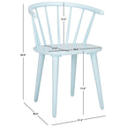 SAFAVIEH Home Blanchard 18-inch Curved Spindle Side Chair [SET of 2] - 21 W x 21 D x 30 H