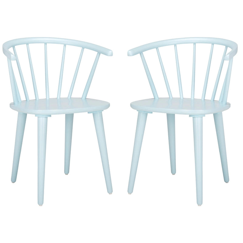SAFAVIEH Home Blanchard 18-inch Curved Spindle Side Chair [SET of 2] - 21 W x 21 D x 30 H