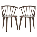 SAFAVIEH Home Blanchard 18-inch Curved Spindle Side Chair [SET of 2] - 21 W x 21 D x 30 H