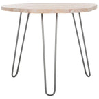 SAFAVIEH Lozka Wood Top Grey / White Wash Dining Table - 39.4  x 35.4  x 29.9  - 39Wx35Dx30H