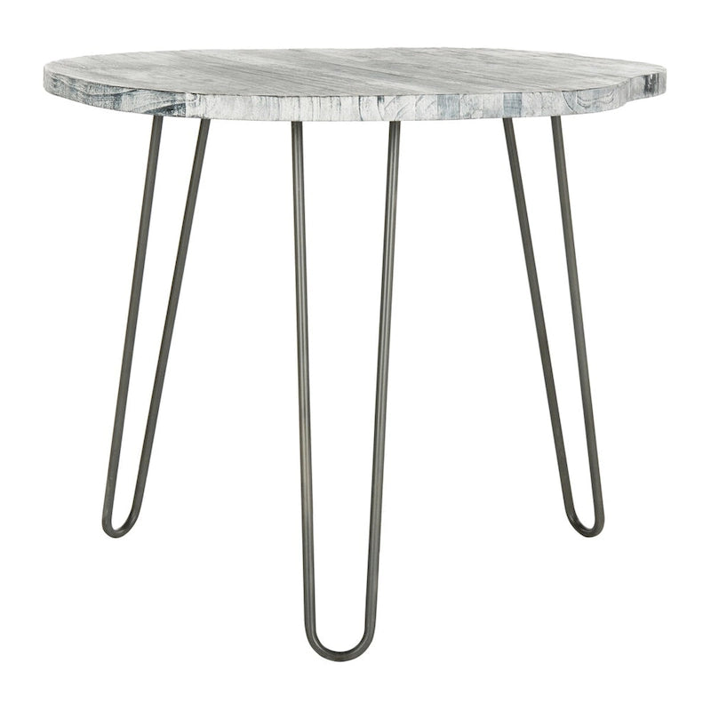 SAFAVIEH Lozka Wood Top Grey / White Wash Dining Table - 39.4  x 35.4  x 29.9  - 39Wx35Dx30H