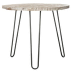 SAFAVIEH Lozka Wood Top Grey / White Wash Dining Table - 39.4  x 35.4  x 29.9  - 39Wx35Dx30H