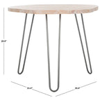 SAFAVIEH Lozka Wood Top Grey / White Wash Dining Table - 39.4  x 35.4  x 29.9  - 39Wx35Dx30H