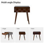 Julian Mid-century Modern End Table with Charging Station Set of 2 by HULALA HOME